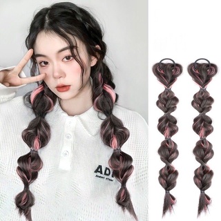 BEBAND (1ชิ้น/แพ็ค) วิกผมเปียสำเร็จรูป “รัดเป็นข้อ” สวยเหมือนจริง ไม่เหมือนใคร สลับสีกับดำ มี3สีให้เลือก