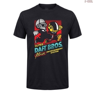 เสื้อผ้าผชขายดี เสื้อยืดลําลอง แขนสั้น คอกลม พิมพ์ลาย Daft Bros Daft Punk สําหรับผู้ชายS-5XL