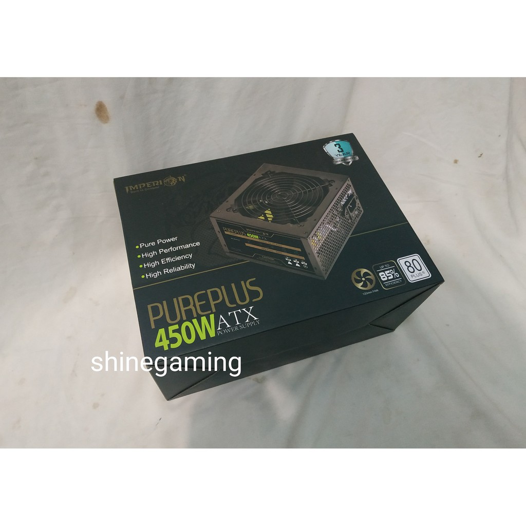 PSU Imperion 450W 80+ PUREPLUS Gaming Power Supply 450 วัตต์ 80 PLUS