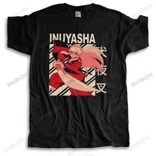 เสื้อผ้าผชเสื้อยืดแขนสั้น ผ้าฝ้าย แบบเข้ารูป พิมพ์ลายอนิเมะ Inuyasha สไตล์คลาสสิก สําหรับผู้ชายS-5XL