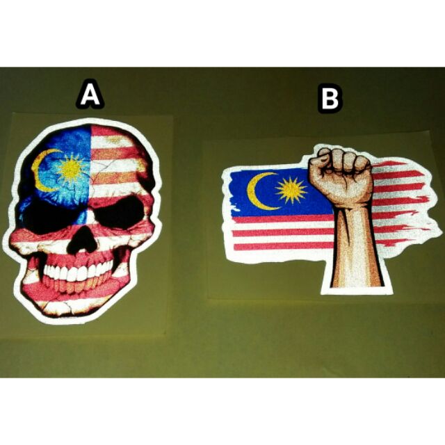 STIKER MOTOR KERETA / STIKER BENDERA / STIKER REFLECT