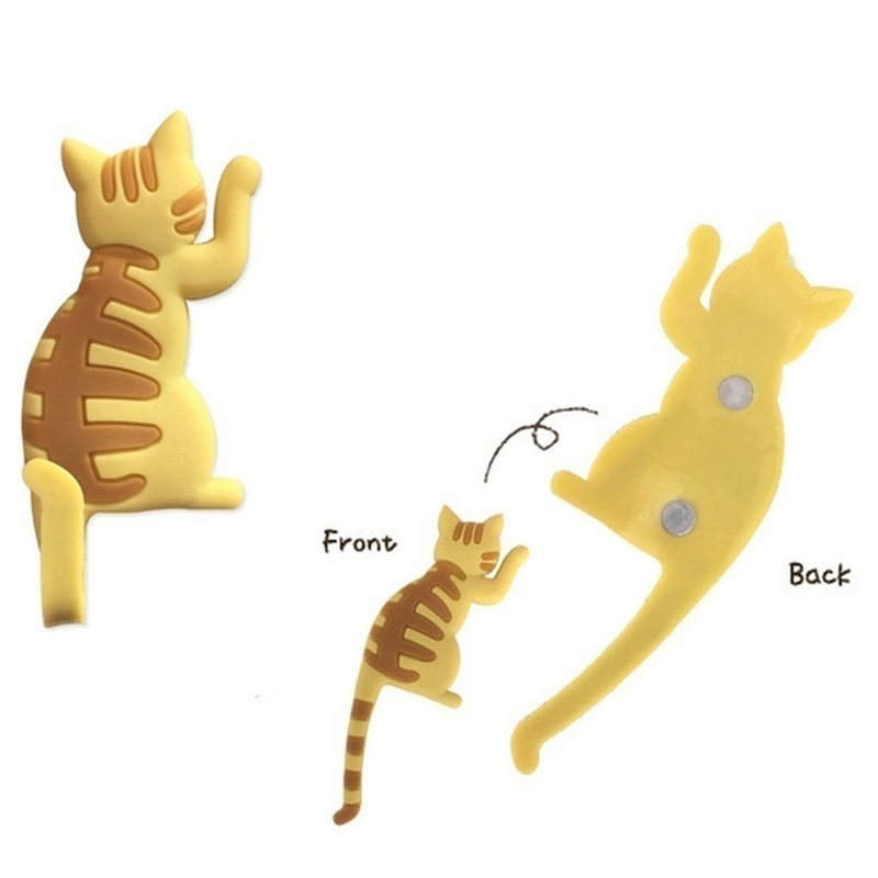 แม่เหล็กติดตู้เย็นอเนกประสงค์ลายแมวน่ารัก / แม่เหล็กตู้เย็นพร้อมตะขอแขวน / แม่เหล็กติดตู้เย็นสร้างสรรค์สำหรับตกแต่งบ้าน - รูปที่ 6