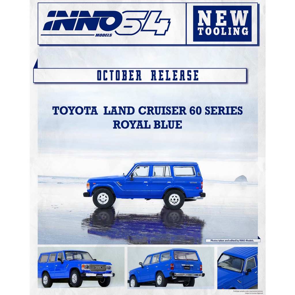INNO รุ่น INNO64 1/64 TOYOTA LAND CRUISER FJ60 ROYAL BLUE