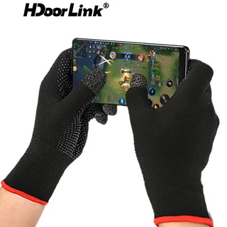 Hdoorlink ถุงมือเล่นเกม แบบสวมนิ้วหัวแม่มือ ป้องกันเหงื่อ สําหรับ PUBG 2 ชิ้น