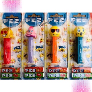 PEZ เพช mojis ลูกอมรสผลไม้ พร้อมแท่งการ์ตูนหัวโต ลาย mojis 🍬