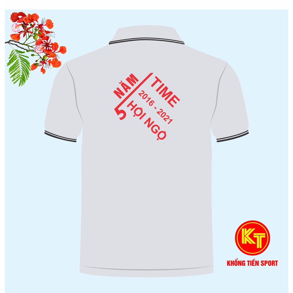 เสื้อยืดแขนสั้นคอปก 5th Class Reunion Uniform Time Festival