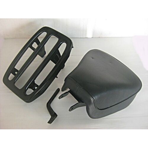 "BLACK" SOLO SEAT & LUGGAGE RACK Fit For HONDA CA95 CA92 C95 C92 // เบาะ ตะแกรงหลัง พร้อมมือยก สีดำ