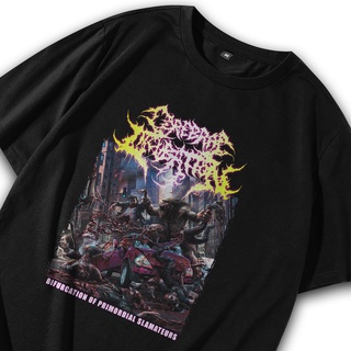 เสื้อยืดโอเวอร์ไซส์เสื้อยืด พิมพ์ลายวงร็อค CEREBRAL INCUBATION Bifurcation Of Primordial Slamateurs Music Rock โอเวอร์ไซ