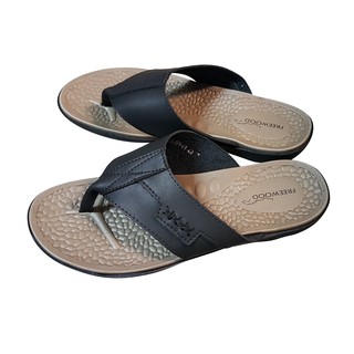 FREEWOOD SANDALS รองเท้าแตะแบบหนีบ รุ่น 23-279 สีดำ / สีแทน (BLACK / TAN)