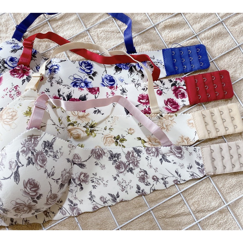 WRINKLE CUP ROSE HAND LIFT BRA