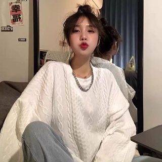 เสื้อกันหนาว แขนยาว เสื้อผ้าแฟชั่น สำหรับผู้หญิง สไตล์เกาหลี