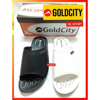 รองเท้าแตะผู้ชาย สวม โกลซิตี้ Goldcity G238 38-43 สีดำ ขาว