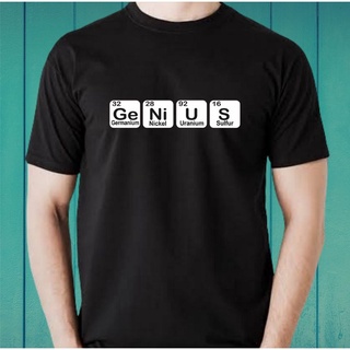 เสื้อยืดผ้าฝ้าย แขนสั้น พิมพ์ลาย GeNiUS Unisex Combed 30s พรีเมี่ยม สําหรับผู้ชาย และผู้หญิง