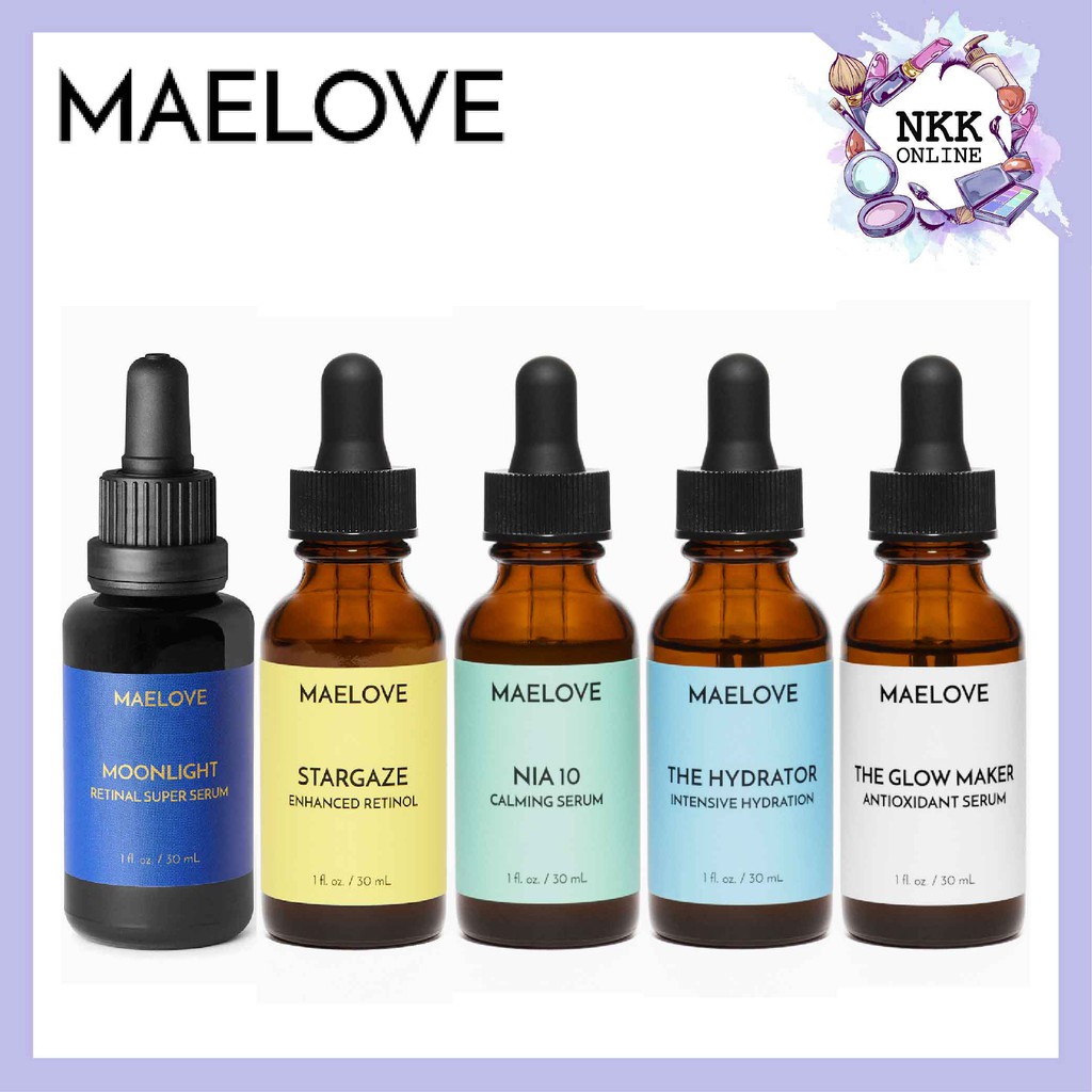 [พร้อมส่ง‼️ของแท้100%] Maelove Nia10/ Hydrator/ Moonlight/ Stargaze/ Glow Maker 30ml