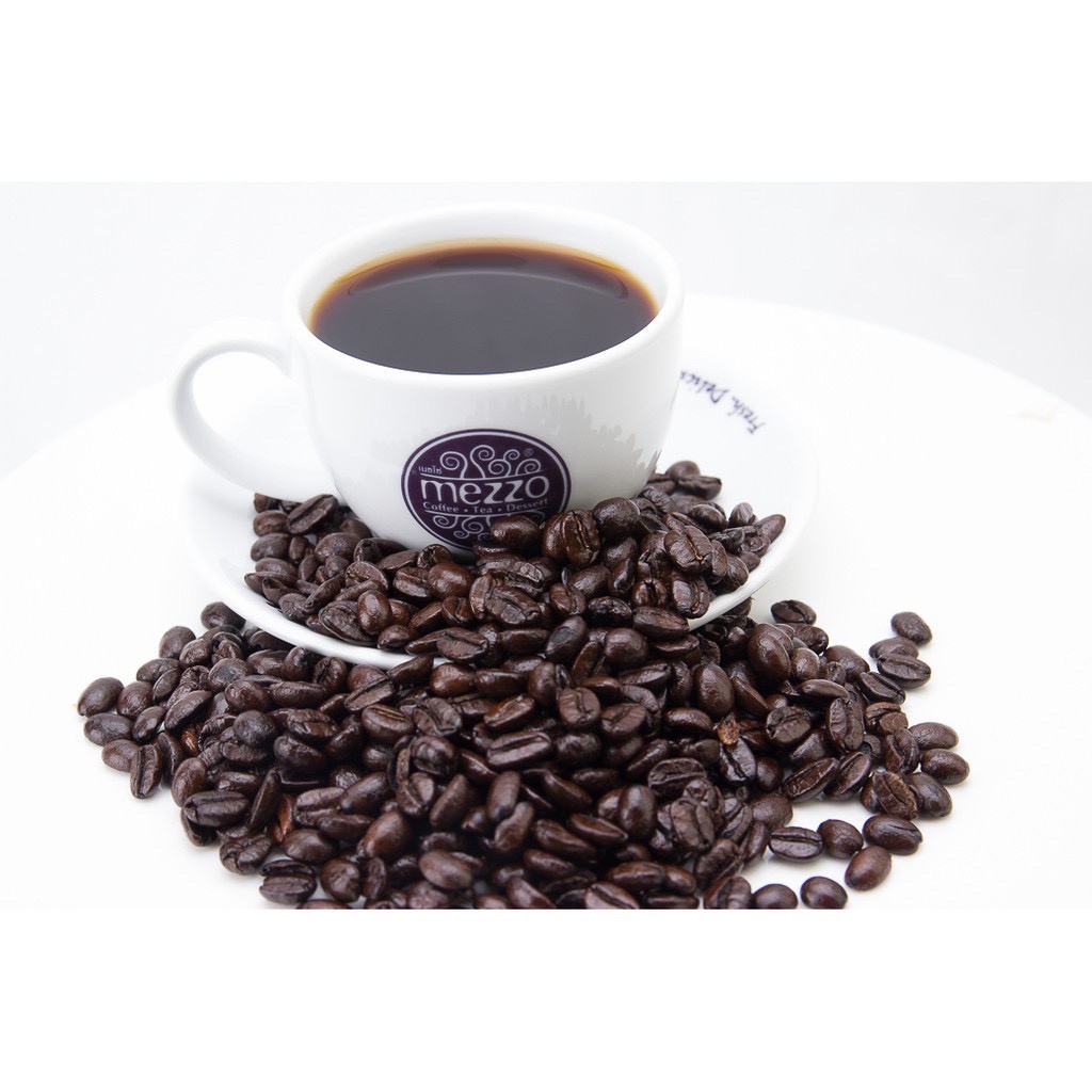 ✇﹍เมซโซ่ เมล็ดกาแฟ เฮาส์เบลน 1 ถุง : Mezzo Roasted Coffee Beans , House Blend bag