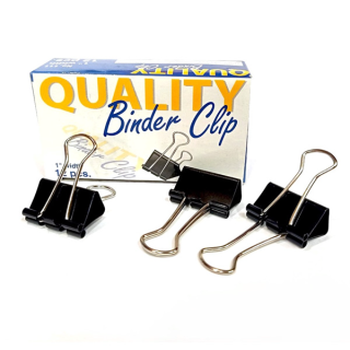 (ใส่โค้ด INC12LF ลดเพิ่ม 70.-) คลิปดำ Quality binder clip No.111 ( 1 กล่องมี 12 ชิ้น )