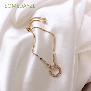 Somedayzl สร้อยข้อมือประดับเพชรพลอยเทียมเครื่องประดับแฟชั่นเกาหลีสําหรับผู้หญิง