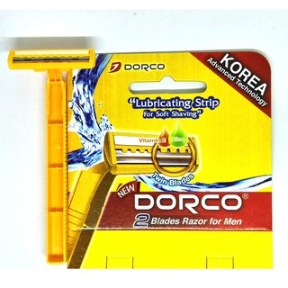 ใบมีดโกน 2 คมพร้อมแถบสารหล่อลื่น Dorco TG708 ราคา 1 ด้าม