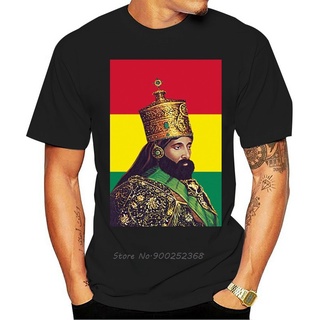 เสื้อยืดผ้าฝ้ายพิมพ์ลายแฟชั่น เสื้อยืดแขนสั้น คอกลม ผ้าฝ้าย พิมพ์ลาย Haile Selassie สไตล์ฮิปฮอป สตรีท เหมาะกับฤดูร้อน สํ