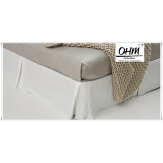 OHM Bed Skirt-กระโปรงเตียงแบบ 5 ทวิส ผ้าเครปซาติน 220 เส้น ขนาด 3.5 ฟุต (สีงาช้าง)