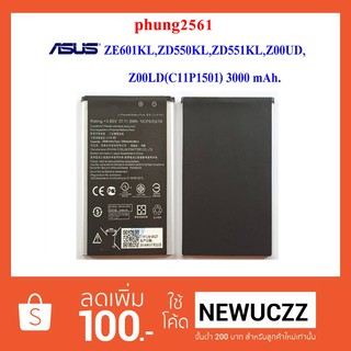 แบตเตอรี่ Asus ZE601KL,ZD550KL,ZD551KL,Z00UD,Z00LD(C11P1501) 3000 mAh.