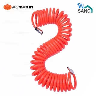 สายลมขดสปริง พร้อมคอปเปอร์ PUMPKIN รุ่น Apollo 31478 สีส้ม 5x8มม. ยาว 9M 12M 15M @wsang