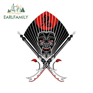 Earlfamily สติกเกอร์ กันน้ํา ลายซามูไร สไตล์ญี่ปุ่น สําหรับติดตกแต่งรถยนต์ รถตู้