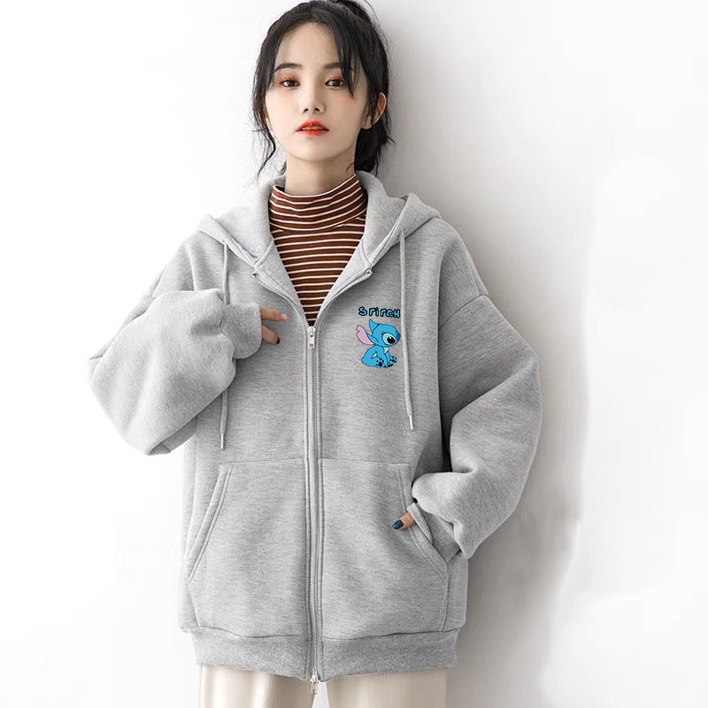 ZIP-337 ** เสี้อฮู้ดมีซิปหน้า งานสกรีนพิมร์ลาย เนื้อผ้าสำลี ใส่ได้ทั้งหญิงและชาย 5สี 5 ไซส์ไห้เหลือก****