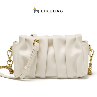 Likebag กระเป๋าหนัง สะพายไหล่ สีพื้น สําหรับผู้หญิง