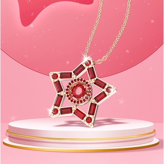 【มีสี่สี】SWAROVSKI สร้อยคอโซ่ ชุบโรสโกลด์ จี้รูปดาว เครื่องประดับสตรี