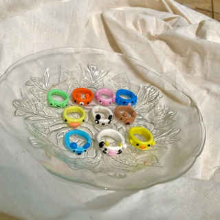 chunky clayrings แหวนดินปั้น แหวนการ์ตูน แหวนรูปสัตว์