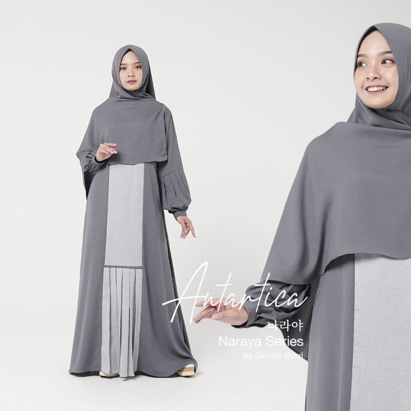 NARAYA Gamis+khimar sharia Set | ซีรีส์นารายา - แอนตาร์กติกา | ยอดนิยม Faezia Official - Jamise Suka