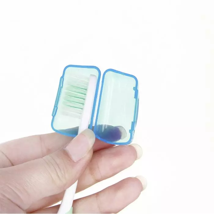 กล่องพลาสติก แบบพกพา สําหรับใส่แปรงสีฟัน เดินป่า ตั้งแคมป์ 1 ชิ้น
