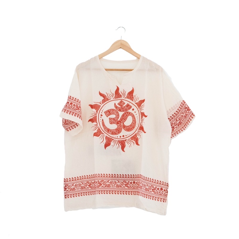 [ตัดเย็บ 3-4 วัน] เสื้อโอมพระอาทิตย์ | Sunohm Tee เสื้อโอม ผ้าคอตตอน cotton แฮนด์เมด handmade