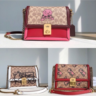 Coach 5461 5460 5465 In Signature Abstract Horse Carriage Women Handbag Crossbody Sling Chain Beg . กระเป๋าสะพายข้าง