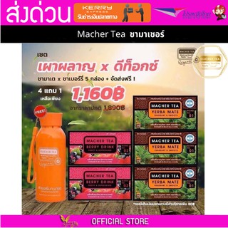 โปรพิเศษ 4 แถม 2 เน้น ลดน้ำหนัก ชามาเต MACHER TEA YERBA MATE Macher tea ชามาเชอร์ มาเชอรี่ เยอร์ บามาเต ลดความอยากอาหาร