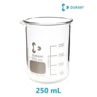 บีกเกอร์แก้ว Duran ทนไฟ ขนาด 25, 50, 100, 150, 250, 400, 600, 800, 1000 mL นำเข้าจากเยอรมัน เกรดห้องปฏิบัติการ
