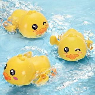 Baby Bath Toy Play Water Ducks on Chain Hairdressing Small Yellow Duck Bath Toy Boy Girl Baby