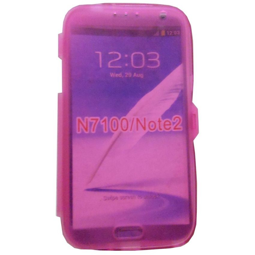 Case TPU Touch screen For Samsung Galaxy Note 2  - Pink