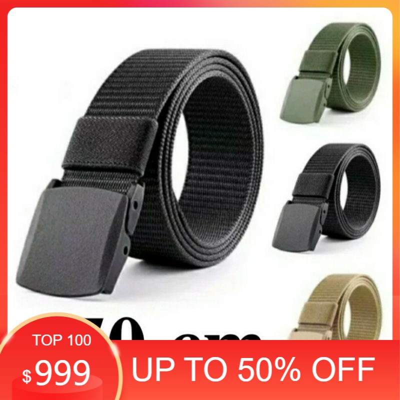 เข็มขัดผู้ชายจัมโบ้ 150 CM เข็มขัดผู้ชาย TACTICAL BELT CANVAS BUCKLE