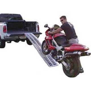 สะพานอลูมิเนียมขนย้ายรถมอไซค์พร้อมสายรัด Motorcycle Loading Ramp+ Ratchet (with 6 months warranty) รับน้ำหนักได้ 340 kg