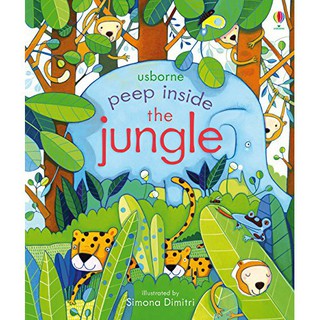 หนังสือความรู้ทั่วไปภาษาอังกฤษ Peep inside the Jungle (Board book)