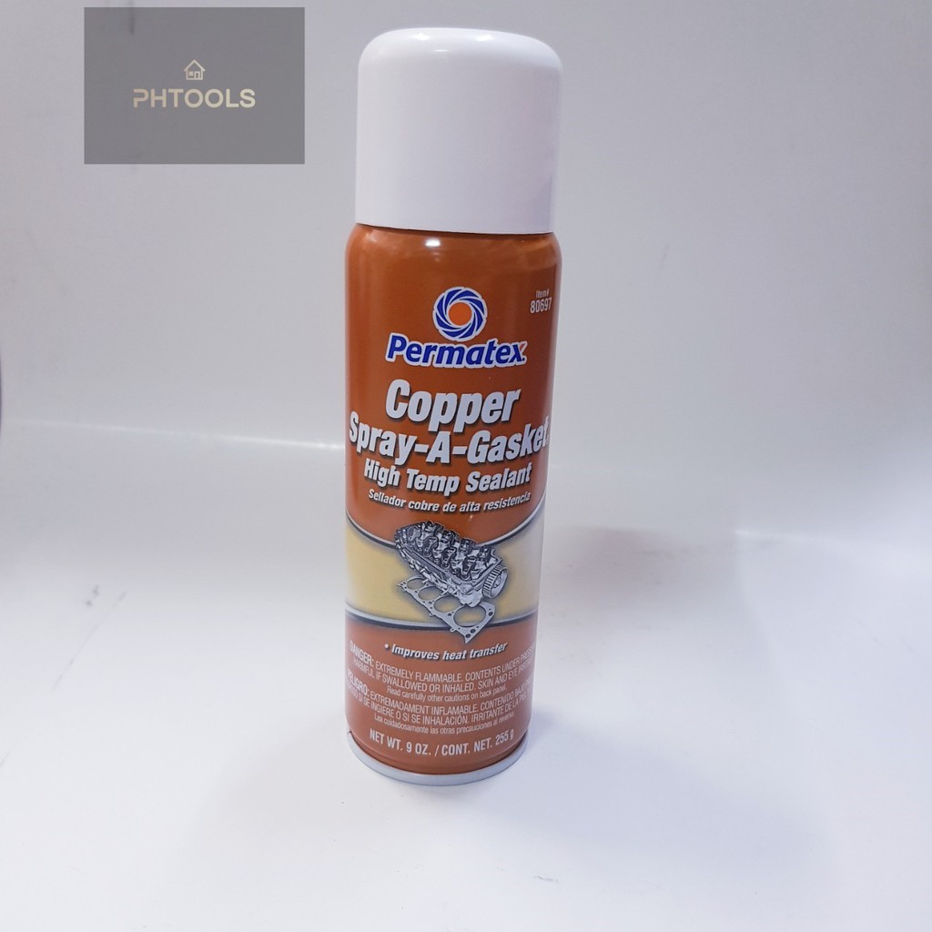 PERMATEX Copper Spray-A-Gasket80697 สเปรย์ฉีดปะเก็นทนความร้อนผสมทองแดง 255g