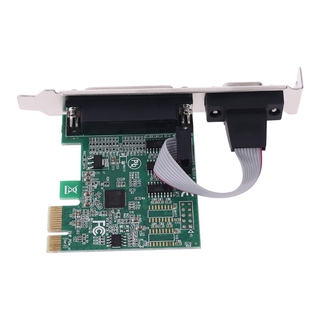 การ์ดเชื่อมต่อ PCIE AX99100 1P1S RS232 Serial Parallel Port DB25 25Pin