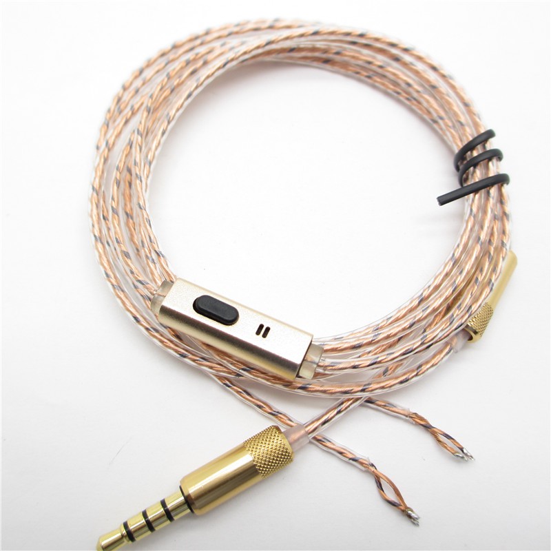 สายเคเบิ้ลหูฟังทองแดง 40 core 5n diy พร้อมไมโครโฟน