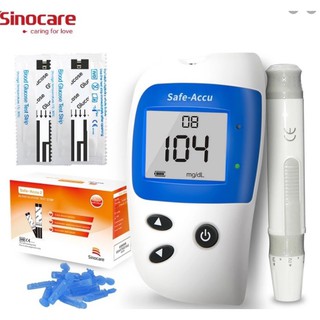 เครื่องตรวจวัดน้ำตาล Glucose Sinocare รุ่น Safe-Accu2 ที่วัดน้ำตาล เครื่องวัดเบาหวาน