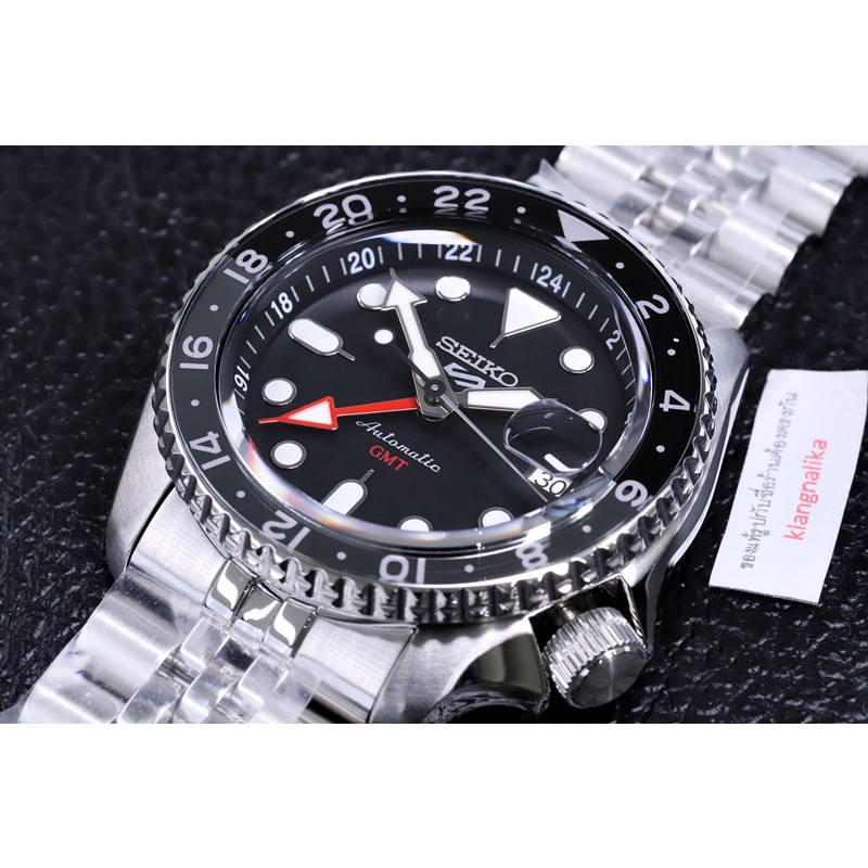 (แถมกล่องแบบพกพาและที่ตัดสาย) นาฬิกา Seiko 5 Sport GMT Automatic รุ่น SSK001K / SSK001K1
