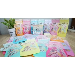 ถุงเก็บน้ำนมแม่ Toddler รุ่นยูนิคอร์น กันกลิ่นหืน สีพาสเทล พรีเมี่ยมหนา 7 ออนซ์ 7 ลาย (35 ใบ)