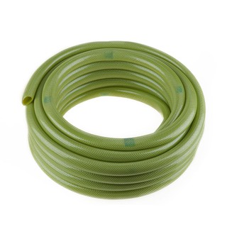 Watering hose SPRING 5/8"X10M GREEN&amp;NBSP;PVC FIBER GLASS HOSE Watering equipment Garden decoration accessories สายยางรดน