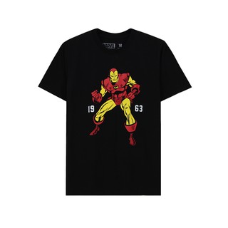 เสื้อยืดสีดำอินเทรนด์Power 7 Shop เสื้อยืดการ์ตูน ลาย ไอรอนแมนมาร์เวล ลิขสิทธ์แท้ I RON MAN MARVEL COMICS T-SHIRTS (0120